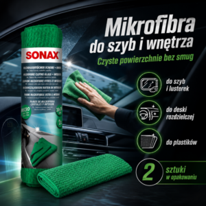 SONAX mikrofibra do szyb i wnętrza