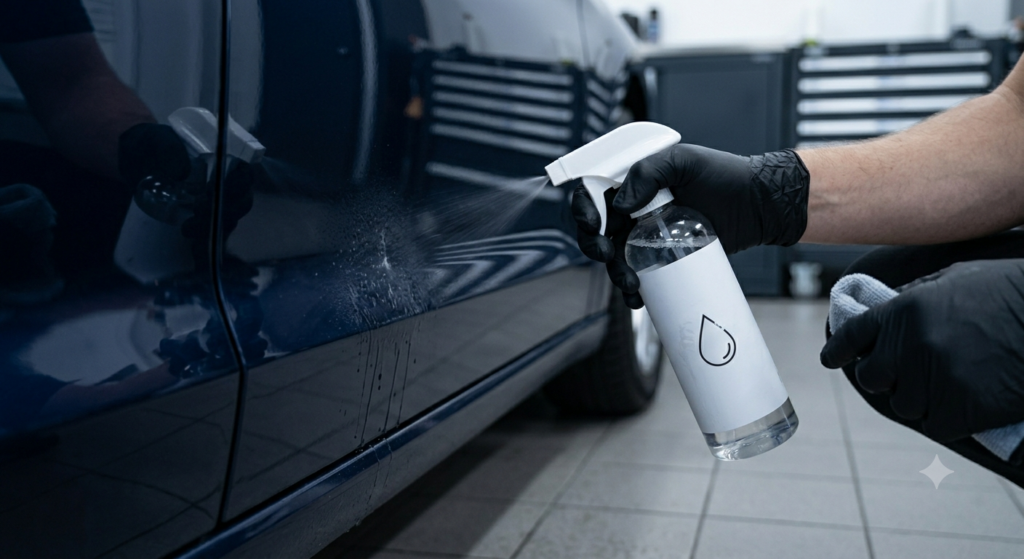 Jak usunąć asfalt z lakieru bez rys i zacieków? - Sonax Aplikacja preparatu tar remover na asfalt z lakieru samochodowego