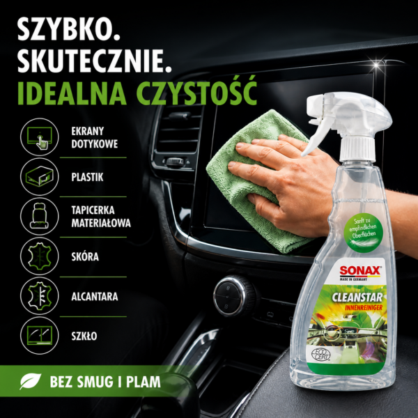 1a5a64c714467879066425c4f0dc58a1.png SONAX Cleanstar 750ml - do czyszczenia wnętrza