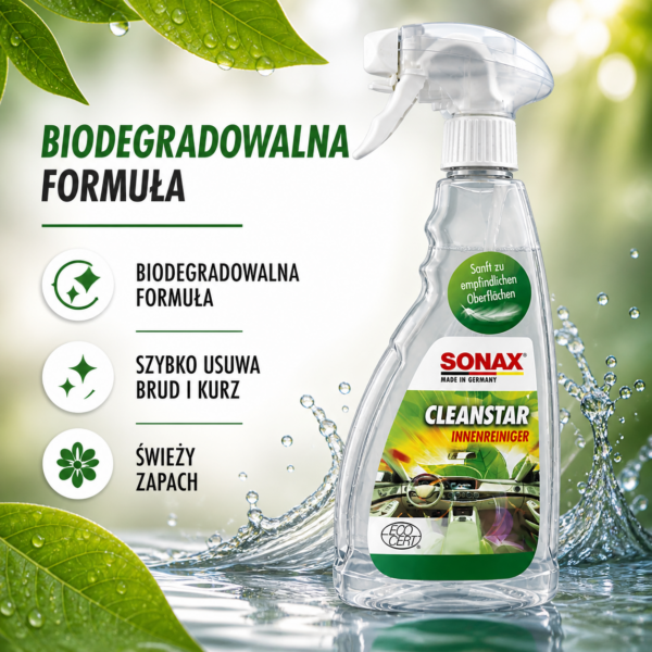 9029ebf33503f87910422c304afffbf5.png SONAX Cleanstar 750ml - do czyszczenia wnętrza